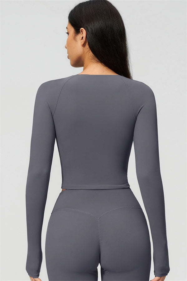 The Lox Long Sleeve Crop top Shorts 2-Piece Set