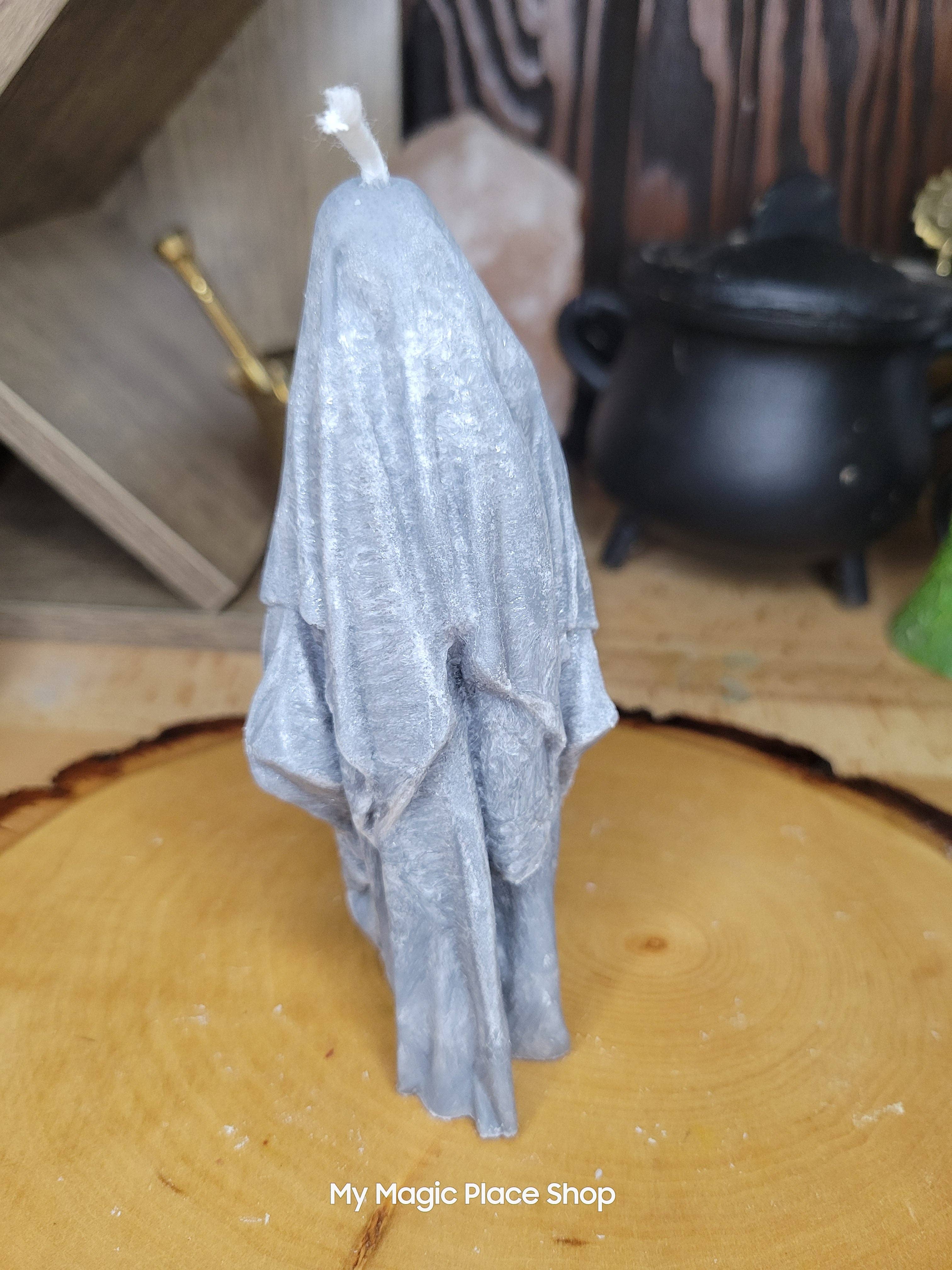 Ghost Handmade Candle , Palm wax Candle , Halloween Candle , white Ghost candle: Pink