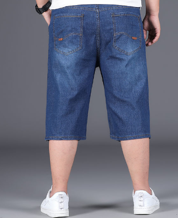 Men's Summer Loose Fit Denim Capris (Light Color)