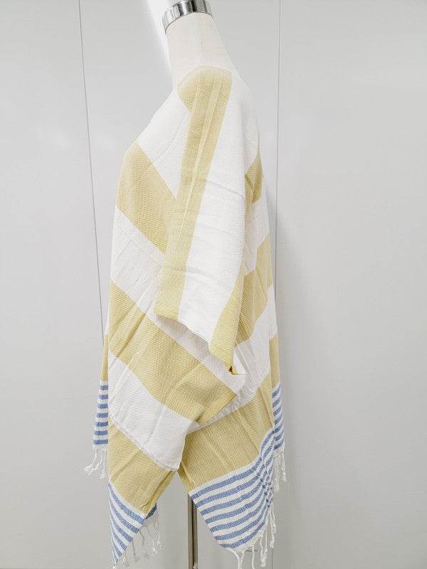Beach cover up, Beach Dress open front - Mustard