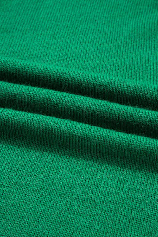 Solid Knit Button-Up Drop Shoulder Sweater Cardiga
