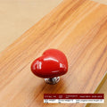 Wardrobe Drawer Cabinet Door Color Heart-shaped Ceramic Handle