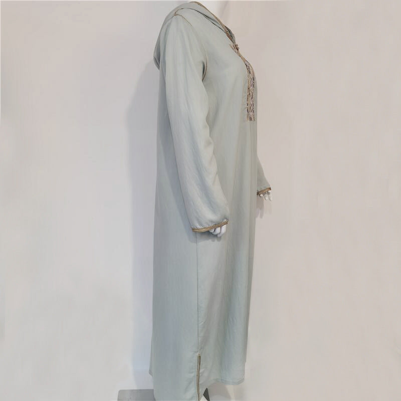 Fashion Casual Long Dress Embroidered Swing