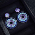 Heavy Industry Disc Color Exaggerated Temperament Earrings