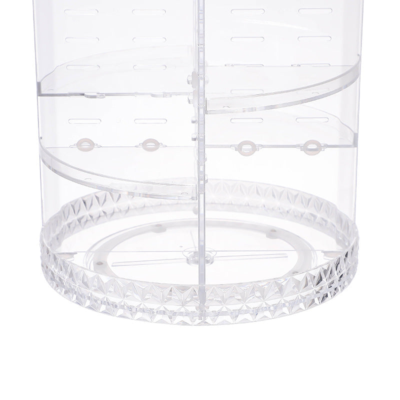 Diamond Pattern Cosmetic Storage Box 360 Rotating Storage Box