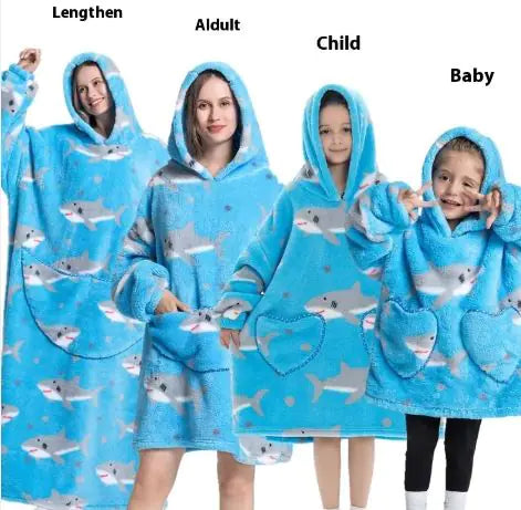 Lazy Blanket Hoodie Family Party Gift
