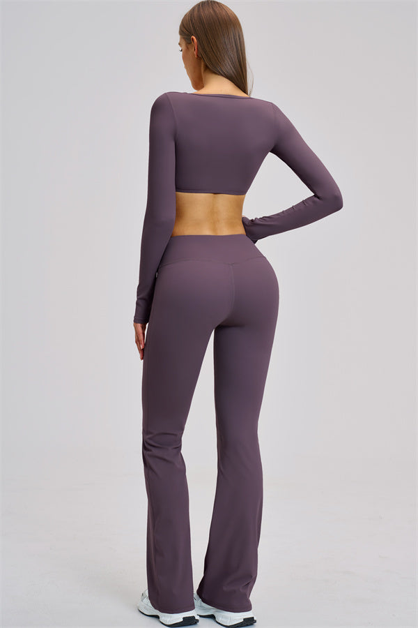 The Zestful Long Sleeve Crop Top