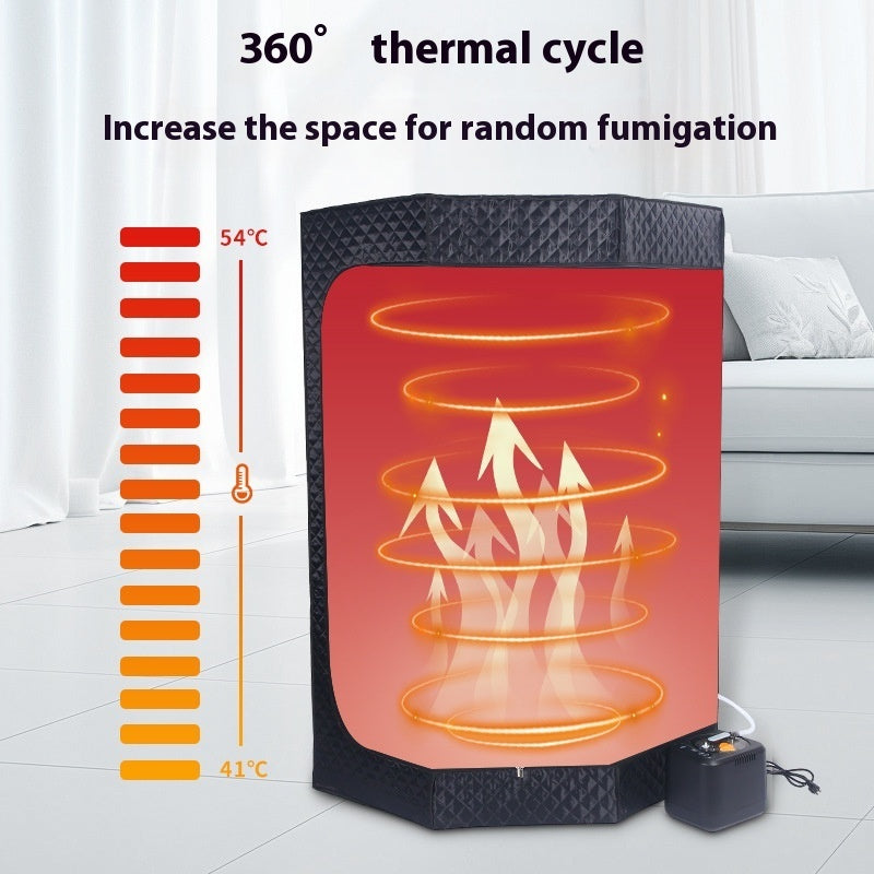 Pentagram Full Body Sauna Machine Bracket Portable Steam Engine Bath Tank Foldable