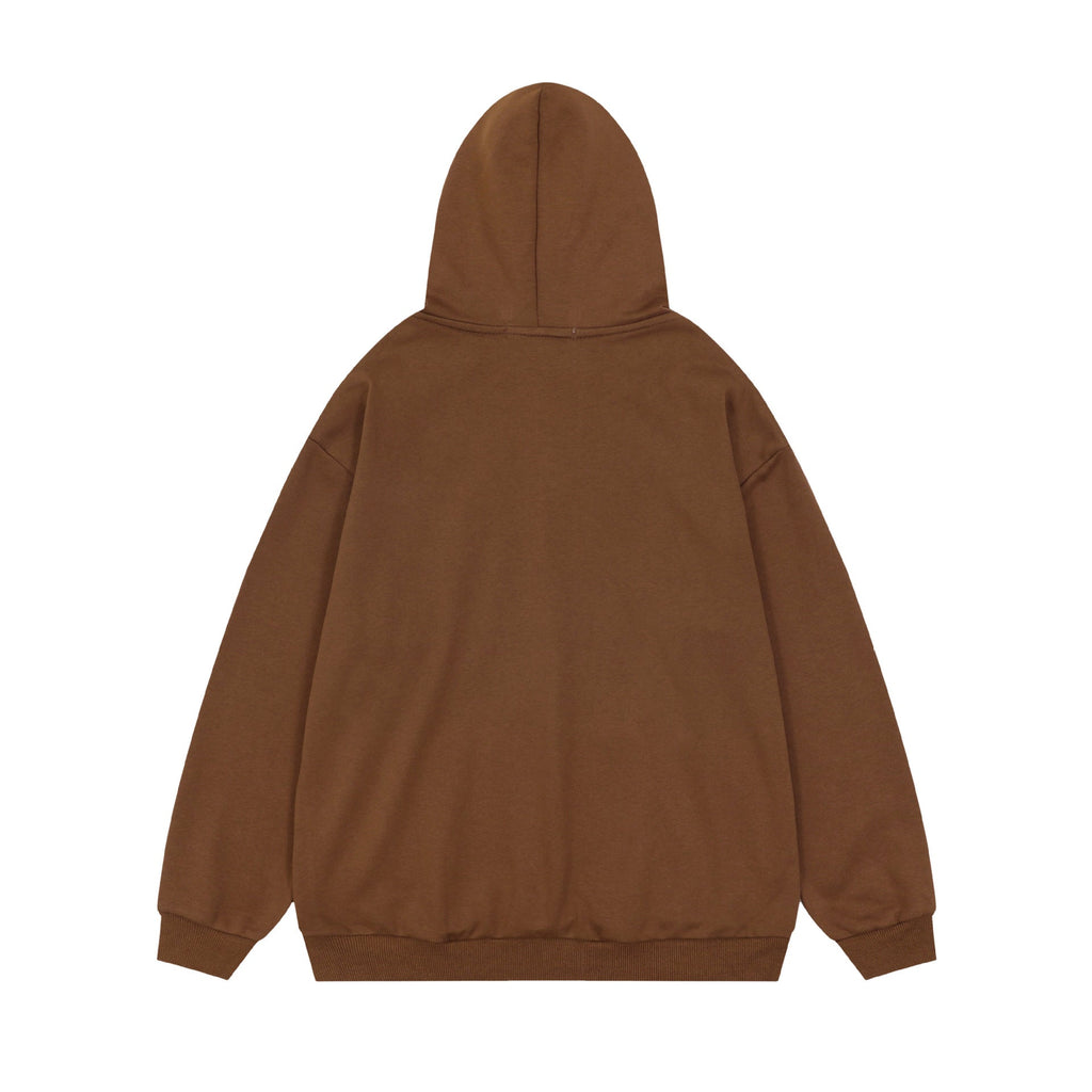 Unisex Hooded Printed Cardigan Hoodie