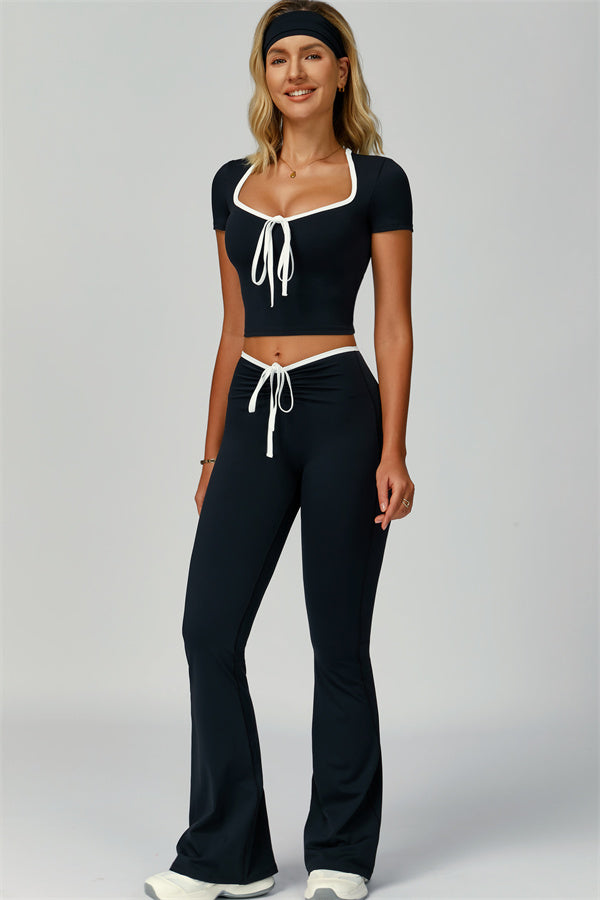 The Skyline Flared Tie Leggings
