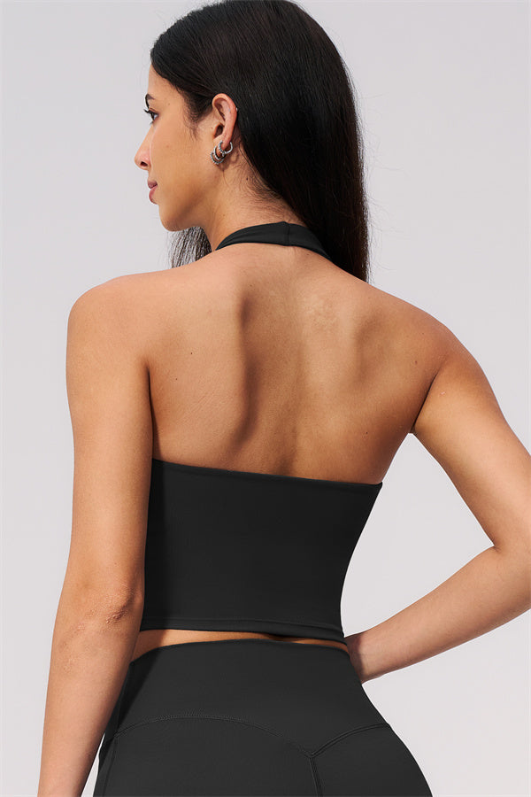 The Twirl Wide Strap Halter Crop Top Shorts 2-Piece Set