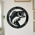 Custom Metal Wall Art - Personalized Bass Monogram