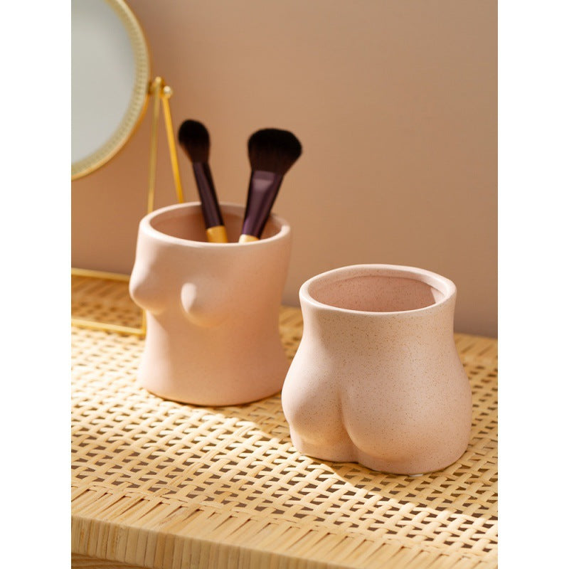 Butt Makeup Brush Storage Bucket