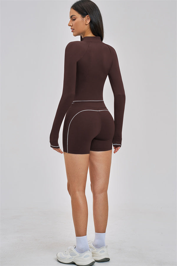 The Unbound Jacket Crop Top Shorts 3-Piece Set