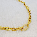 Pave Lock Chain Necklace