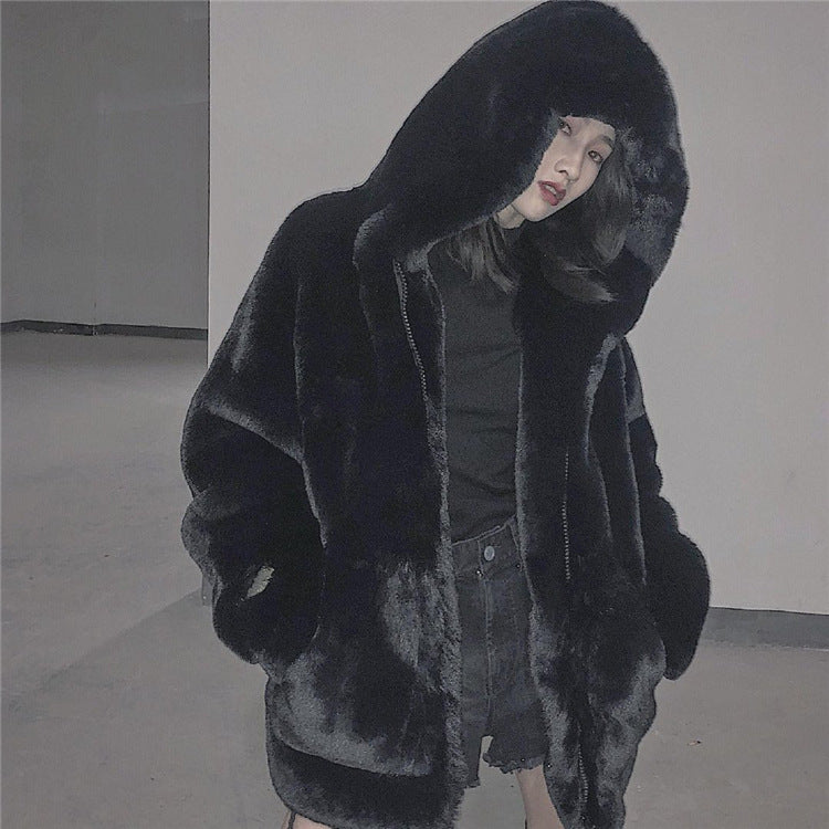 Snowman Hoodie Warm And Eco-friendly Plush Fur Coat