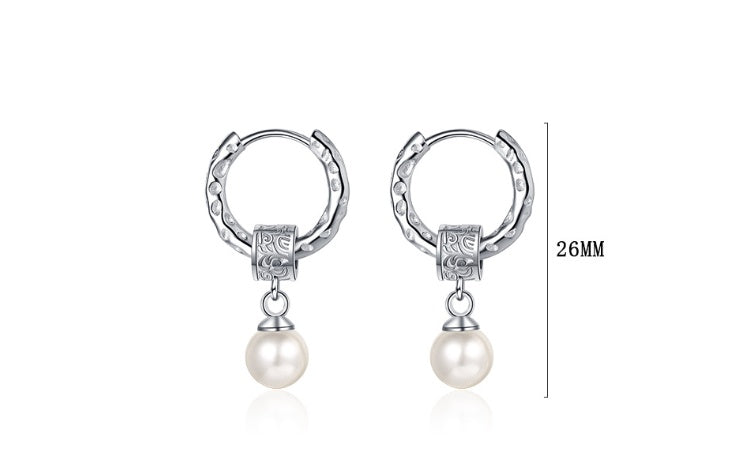 S925 Sterling Silver Water Pearl Earrings