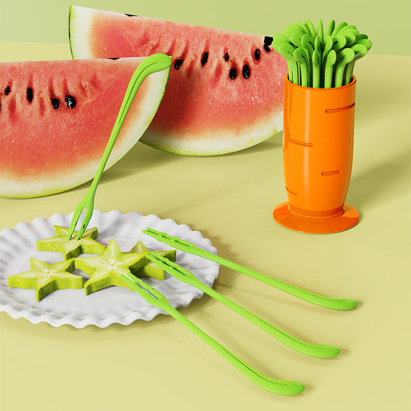 Radish Fruit Fork Set Two-tooth Household
