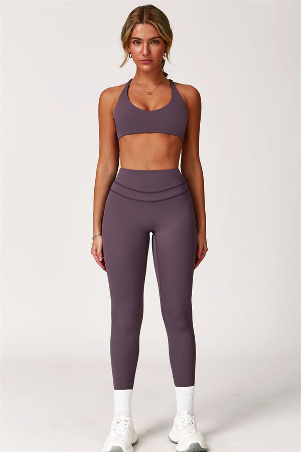 The Boost Crossback Sports Bra Enigma Leggings 2-Piece Set