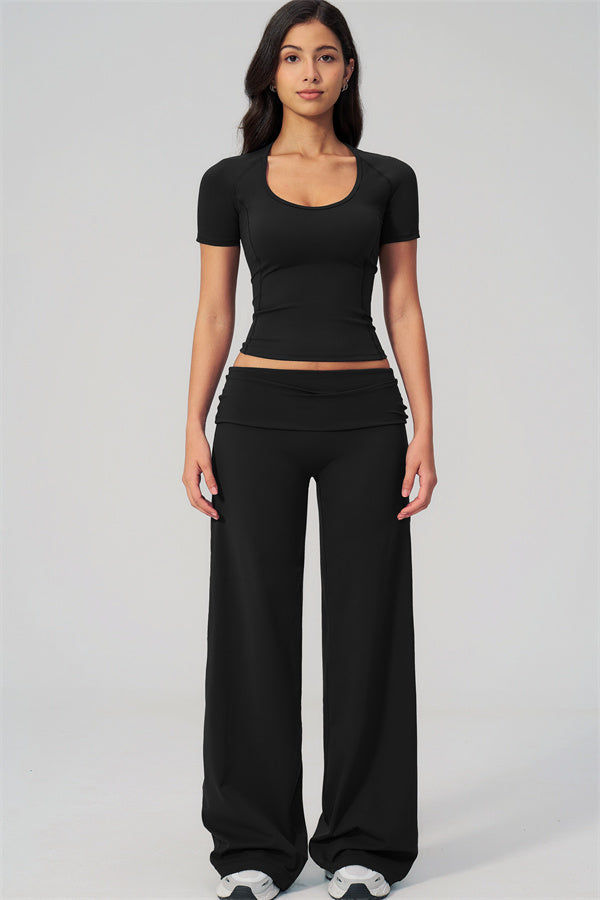 The Daring T-shirt Straight Leg Pants 2-Piece Set