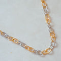 Every Two Links Gold And Silver Chain Necklace
