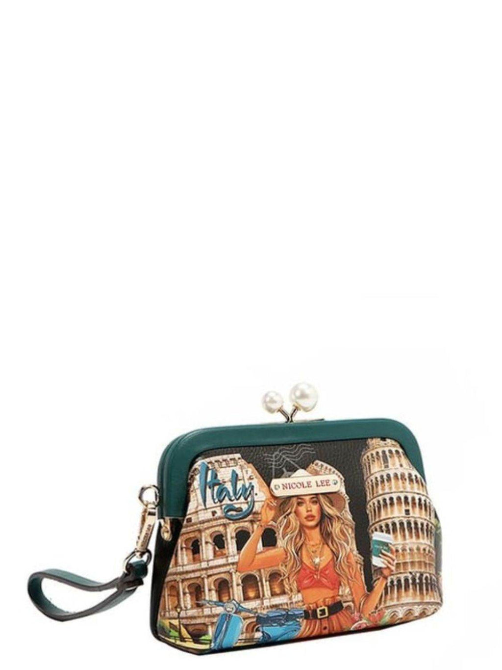 Nicole Lee USA Chelsea Pearl Kiss-Lock Coin Purse