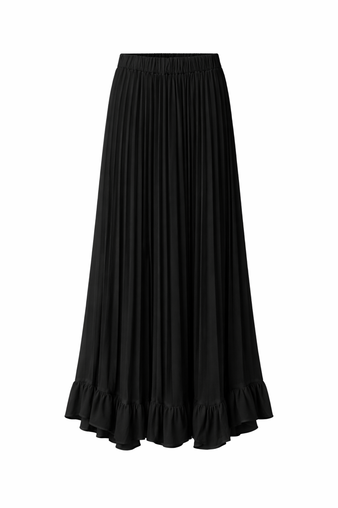 Amara Silk Pleated Maxi skirt