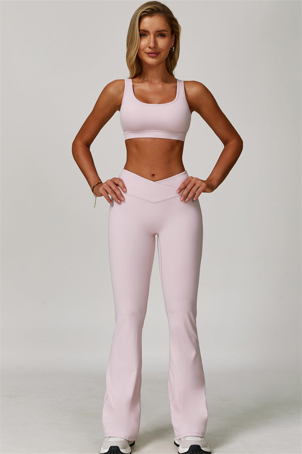 The Lavish Sports Bra Flared Leggings 2-Piece Set