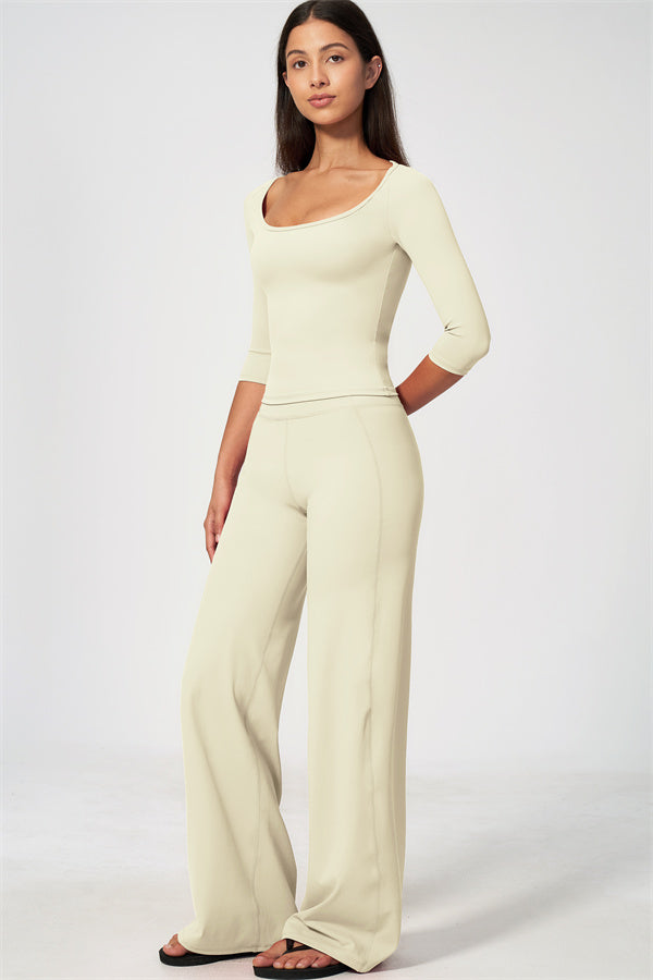 The RiseFit Half-Sleeve T-Shirt Straight Leg Pants 2-Piece Set