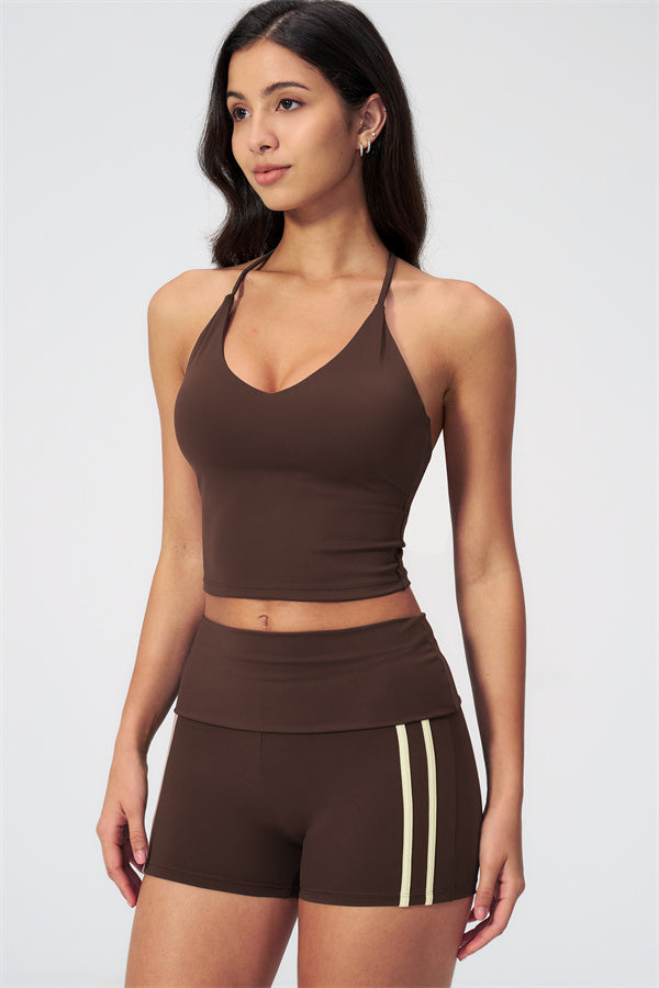 The Evoke Crop Top Shorts 2-Piece Set