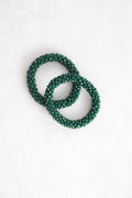 Beaded Rope Bracelet Evergreen