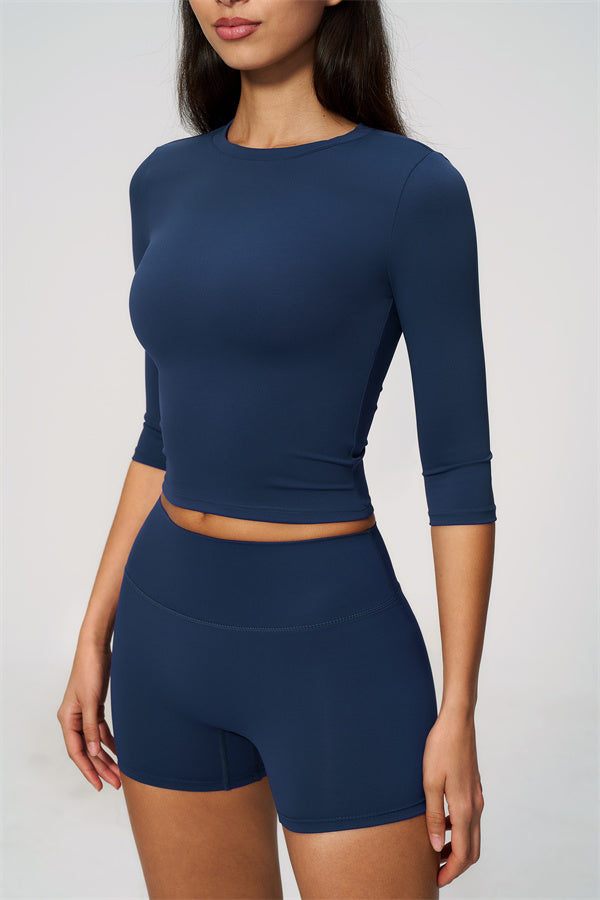 The Natalia Half-Sleeve Top Shorts 2-Piece Set