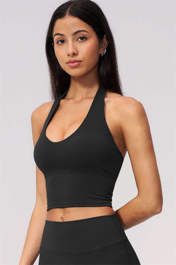 The Twirl Wide Strap Halter Crop Top Shorts 2-Piece Set