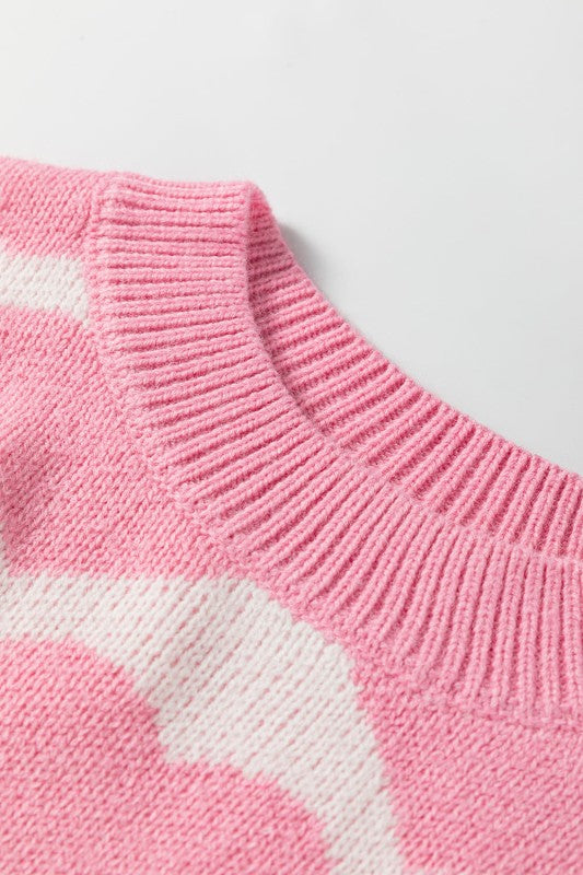 Valentine Heart Drop Shoulder Sweater