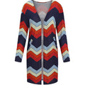 European And American Women's Jackets Striped Print Women's Cardigan Top