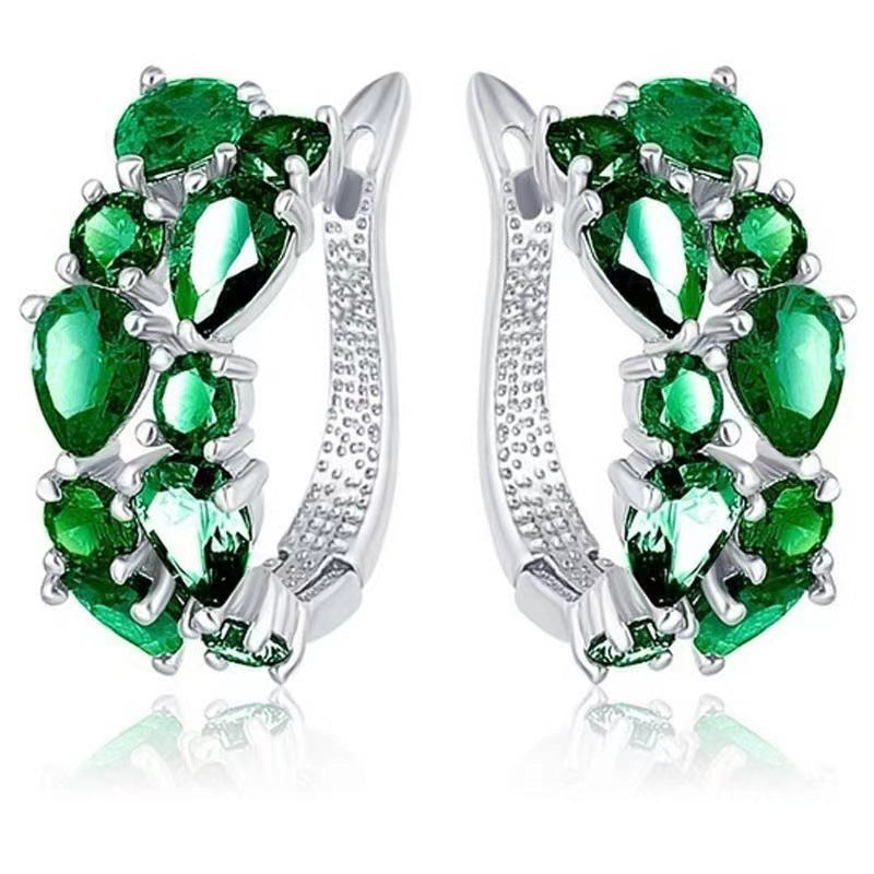 Free Diamond Crystal Zircon Ear Clip Affordable Luxury Earrings Women