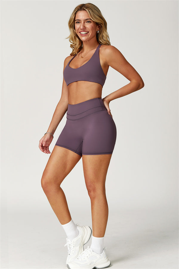 The Boost Crossback Sports Bra Enigma Shorts 2-Piece Set