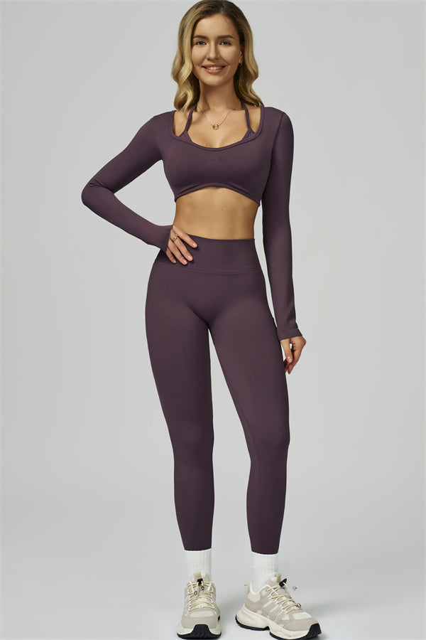 The Prime Long Sleeve Crop Top Leggings 2-Piece Set