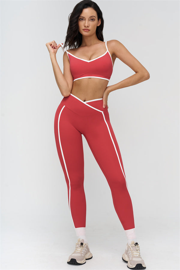 The Crave Contrast Sports Bra Leggings 2-Piece Set