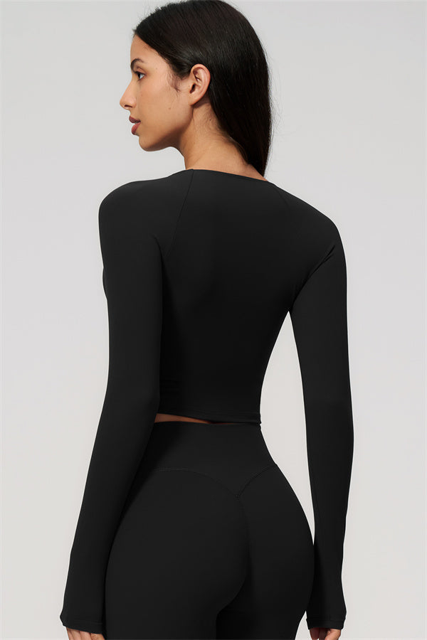 The Lox Long Sleeve Crop top Shorts 2-Piece Set