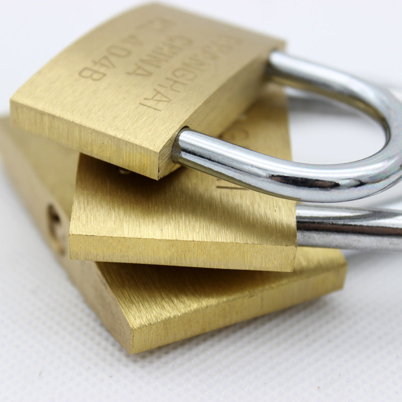 Household Modern Minimalist Small Lock Earth Copper Padlock