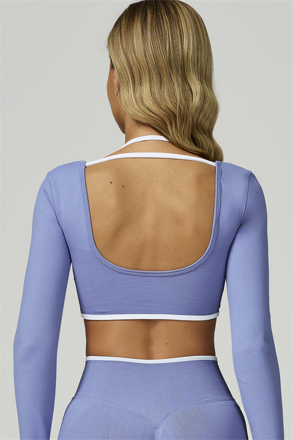 The Prime Line Long Sleeve Crop Top Leggings 2-Piece Set