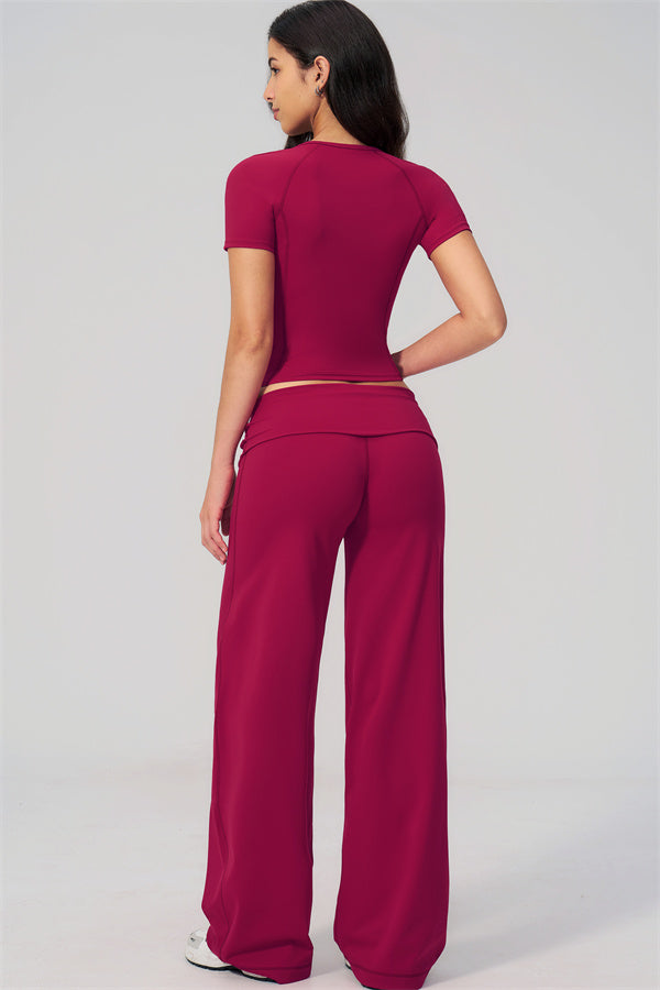 The Daring T-shirt Straight Leg Pants 2-Piece Set