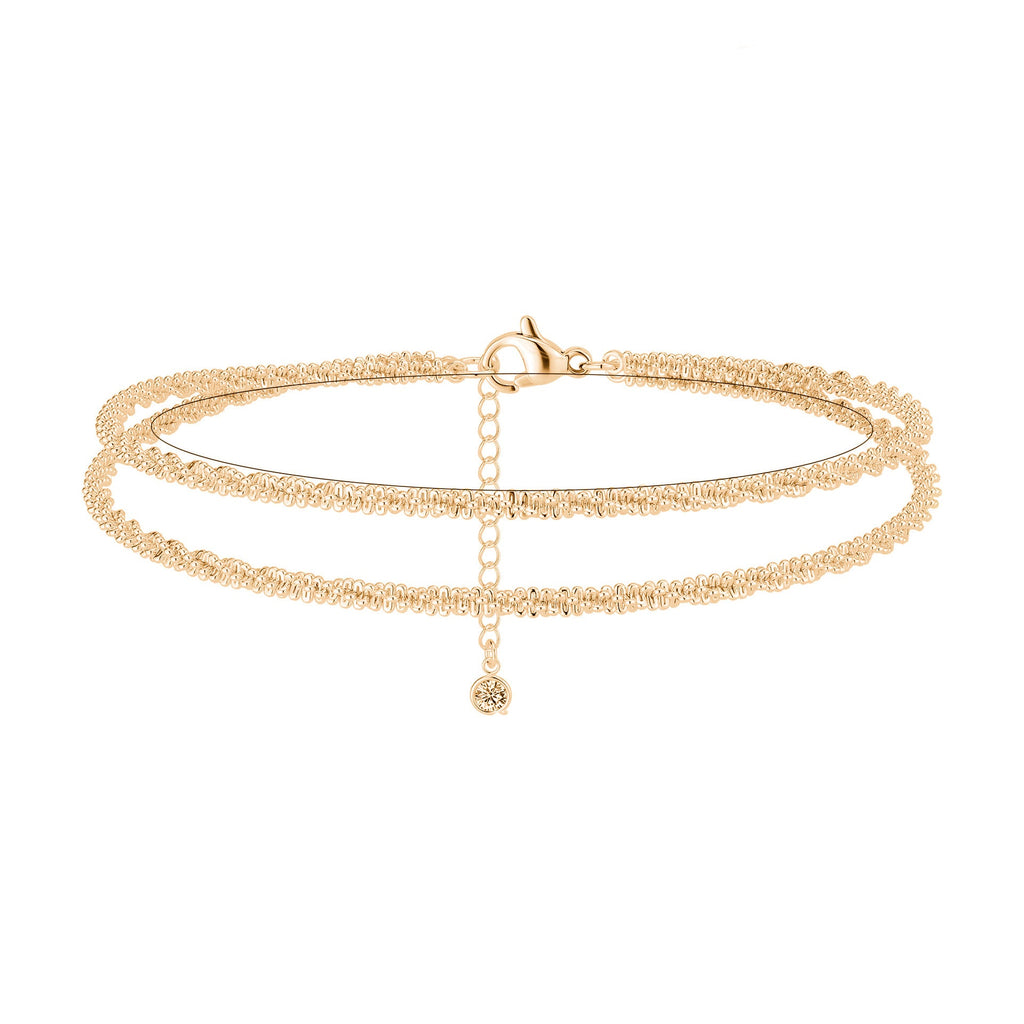 Free Fashion Trend Sparkling Foot Ornaments Double Layer