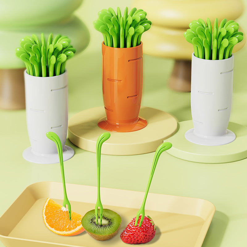 Radish Fruit Fork Set Two-tooth Household