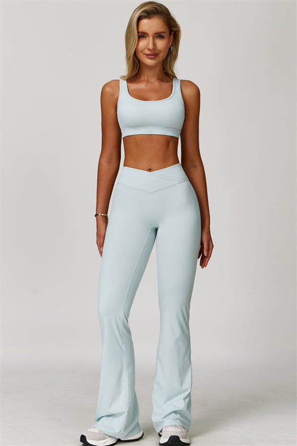 The Lavish Sports Bra Flared Leggings 2-Piece Set