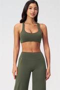 The Evoke Racerback Sports Bra Straight Leg Pants 2-Piece Set
