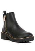 Thorin Metallic Frame Block Heel Boots
