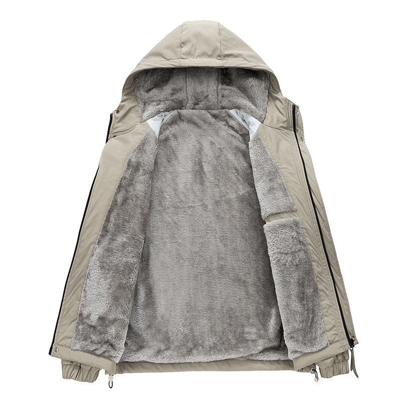 Autumn And Winter Fleece-lined Jacket