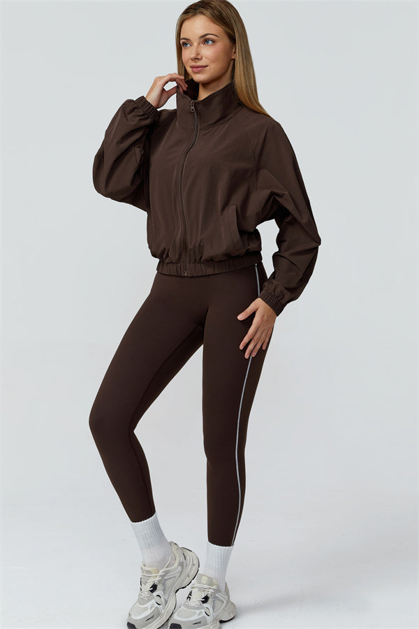 The Venus Zip Jacket Sports Bra Leggings 3-Piece Set